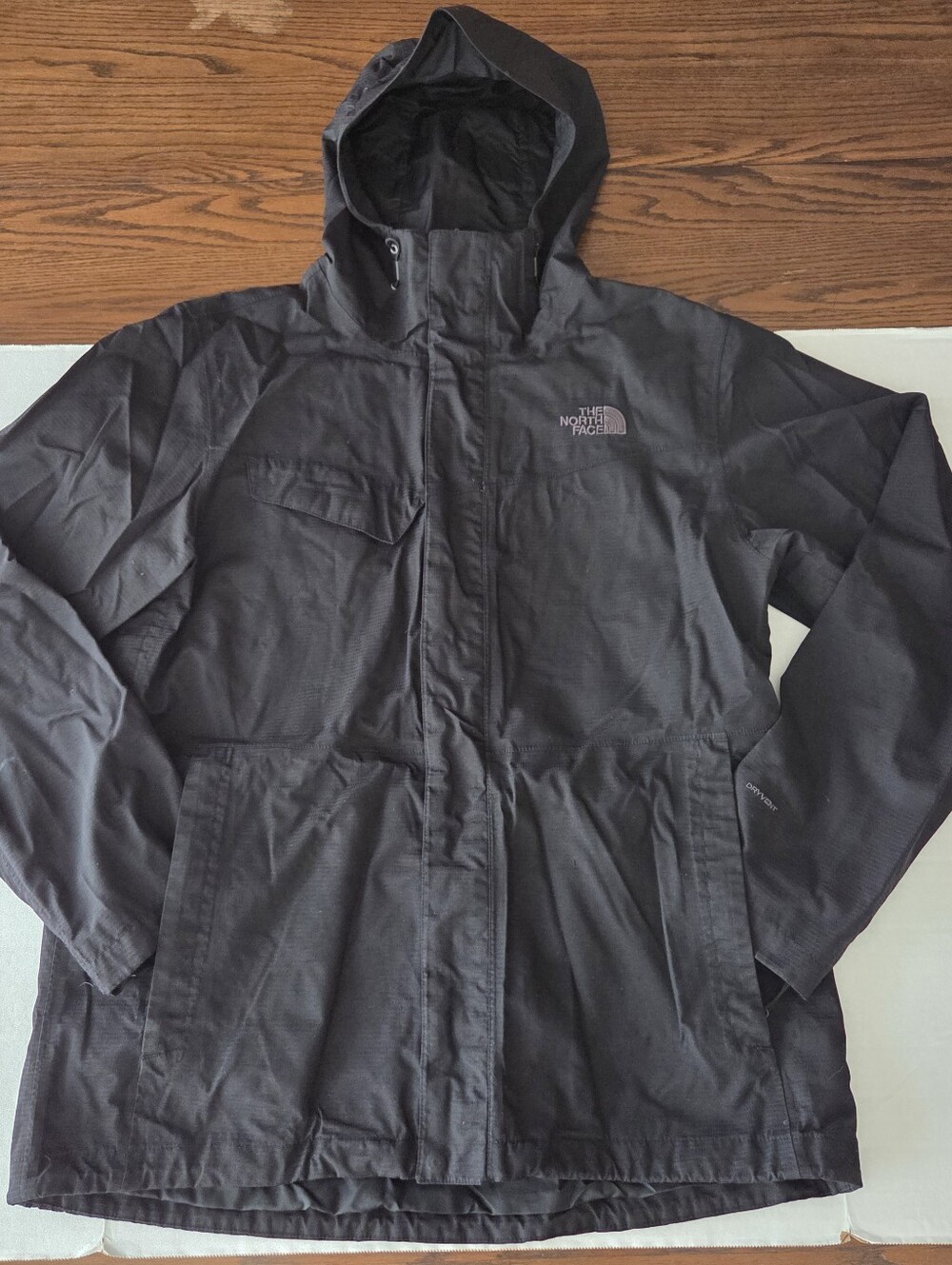 The North Face Dryvent Jacket 3-in-1 **Shell Only** Men's LG Black NF0A33JH EUC